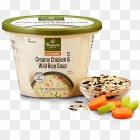 Creamy Chicken & Wild Rice Soup"  		 Srcset="data - Panera Bread Cream Of Chicken & Wild Rice Soup, HD Png Download - bowl of rice png
